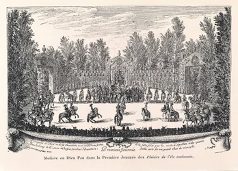 Moliere in God Pan, illustrasjon av "Les Plaisirs de l