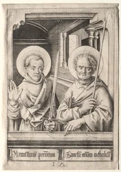 De tolv apostler: Den hellige Simon (?) og den hellige Matteus