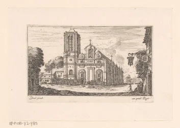 Utsikt over Notre-Dame-des-Vertus Notre Dame des Vertus (tittel på objekt) Ulike utsikter over kirker, slott og byer (serietittel)