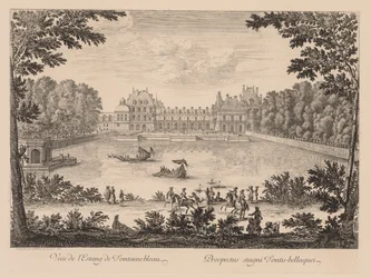 Utsikt over dammen i Fontainebleau