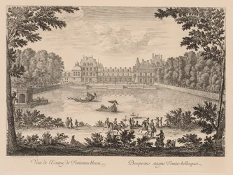 Utsikt over Etang de Fontainebleau, 1666.