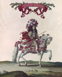 Philippe I (1640-1701) hertug av Orleans som kongen av Persia, en del av karusellen gitt av Louis XIV (1638-1715) foran Tuileriene, 5. juni 1662