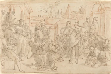 Josef og hans bror i Egypt [verso]