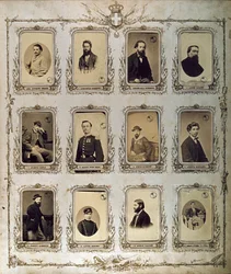 Risorgimento: portretter av de tusen (eller røde skjorter), som deltok i ekspedisjonen til Giuseppe Garibaldi. 1860-1861 Studio Pavia a Genes. Museo del Risorgimento Roma