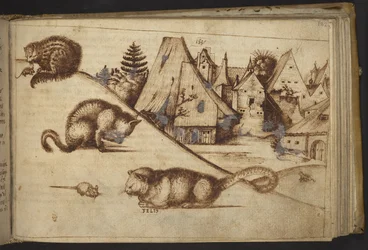 Legge til. 82955, f.182 Katter som fanger mus (