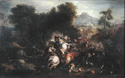Battle Scene (olje på lerret)