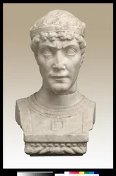 Byste av en mann med krone