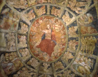Taket i helligdommen til Philippa Mareri, Borgo San Pietro, Italia