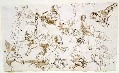 Kjeruber, tidlig på 1700-tallet (penn og blekk og vask på papir)