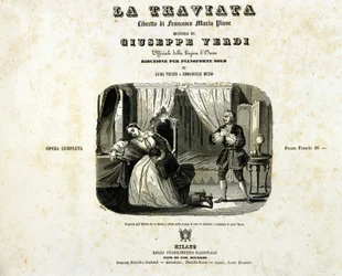 Omslag til heftet "La Traviata"" av Giuseppe Verdi