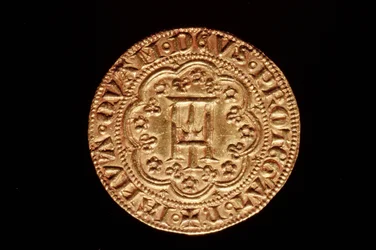 Valuta: Genovino d'or. (City of Genes, Genova) 1334-1336 Banca Carige numismatisk samling