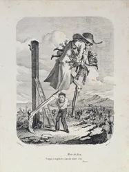 Døden tar alle de gode og forlater skurkene, ca. 1850