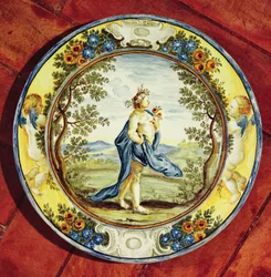 Dekorert tallerken, fra Urbino (keramikk)