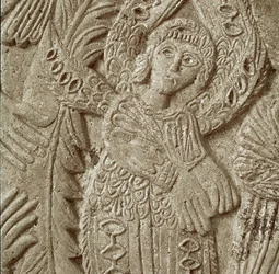 Detalj fra 'Kristus i Majestet' (stein)