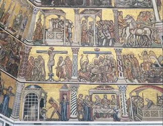 Detalj av taket, dåpskapellet, Firenze (mosaikk)