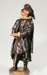 Doktor Balanzone, fra Seraphin Theatre (polykromt tre)