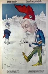 Fallière går i Loubets fotspor fra «La Rana», ca. 1910 (trykk)