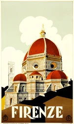Reiseplakat for Firenze, ca. 1930 (lito)