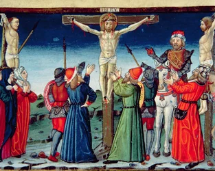Fol.117v Crucifixion, illustrasjon fra 