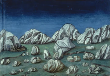 Fol.120r The End of the World and the Last Judgement: The Earth Opens (vellum)