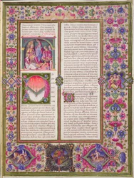 Fol.286r Åpning til Visdommens bok, fra Borso d