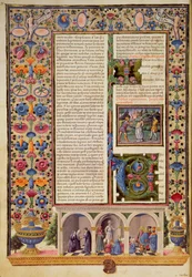 Fol.3v Prolog til profetenes bok (Jesaja), fra Borso d