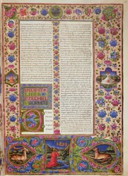 Fol.56r Åpning til Esekiels bok, fra Borso d
