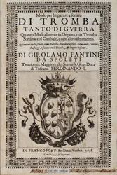 Frontispice of Way to learn trompetspillmetode for å lære trompet av Girolamo Fantini (1600-1675)