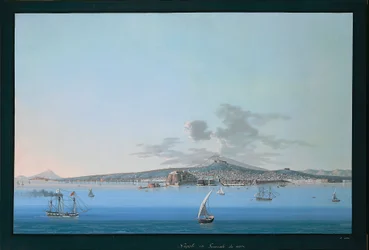 Generell utsikt over Napoli fra havet