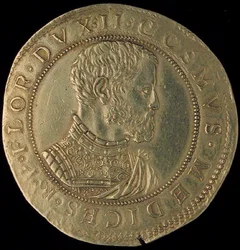 Gullplate som tilhører Cosimo I (1519-74) de