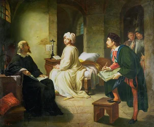 Guido Reni skisserer Beatrice Cenci