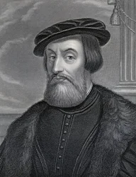 Hernan Cortes, gravert av William Holl, ca. 1830-tallet