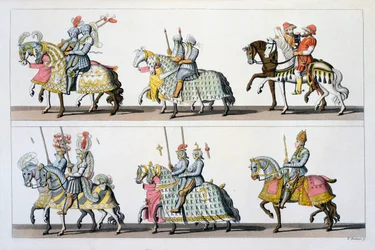 Det hellige romerske rike: Deltakere i en turnering på slottet i Luxembourg på Maximilian I
