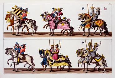 Det hellige romerske rike: Deltakere i en turnering på slottet i Luxembourg på Maximilian I