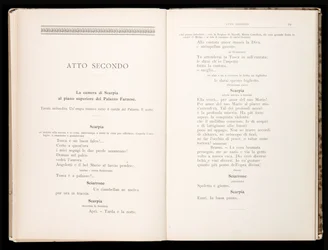 Libretto av Tosca av Giacomo Puccini, Edition Ricordi, Italia