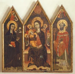 Madonna med barn mellom St Clare og St Basil