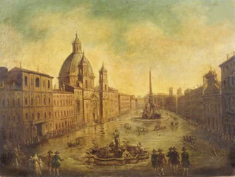Piazza Navona oversvømmet