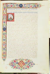 Plut 82.6 C.1 Platons dialoger oversatt av Ficino og dedikert til Lorenzo den storslåtte, ca. 1480 (vellum)