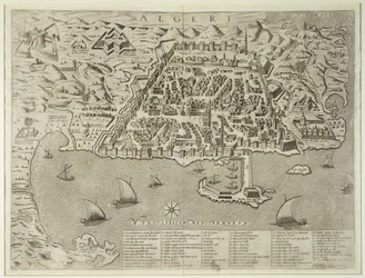 Havn og by i Alger, ca. 1572