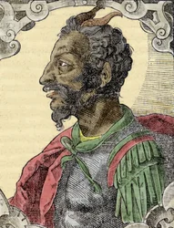 Portrett av Attila fra Bernardino Corios verk "Elogia Virorum Illustris", Milano 1500-tallet.