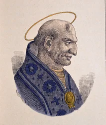 Portrett av pave Adeodat II eller Dieudonne (672-676)