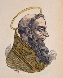 Portrett av paven Celestine Ier (Celestine, Celestino eller Celestine I) (422-432)