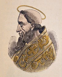 Portrett av paven Gelase Ier (Gelasius I eller gelasio) (492-496)