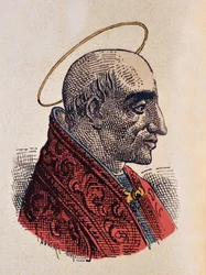Portrett av pave Marcellin (Marcellinus eller Marcellino) (296-304)