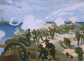Rebellion in Venezia, mars 1848, illustrasjon fra et album om Risorgimentos historie laget for sjokoladen Talmone, sent på 1800-tallet