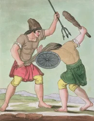 Roman Gladiators, fra LAntica Roma, 1825