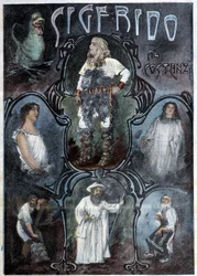 Sigfrido av Al Costanzi (Siegfrid eller Siegfried, helten i tysk mytologi som tilsvarer den skandinaviske Sigurd, Opera de Wagner) - i «La Tribuna Illustrata»