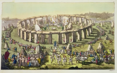 Stonehenge eller et sirkelformet druide-tempel, plansje 19 fra Nasjonenes historie
