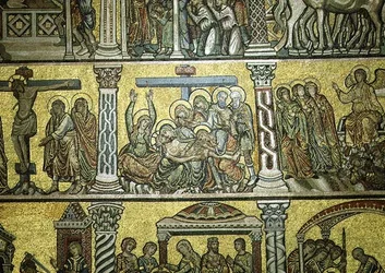 The Lamentation, detalj, slutten av 1200-tallet (mosaikk)