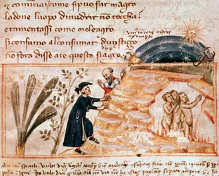 The souls of the lustful (sang 25 fra Purgatory, in the Divine Comedy) - Miniatyr
